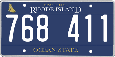 RI license plate 768411