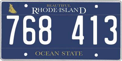 RI license plate 768413