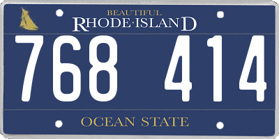 RI license plate 768414