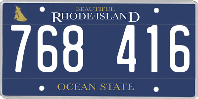 RI license plate 768416