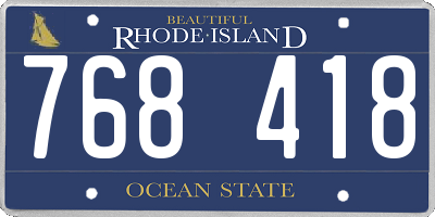 RI license plate 768418