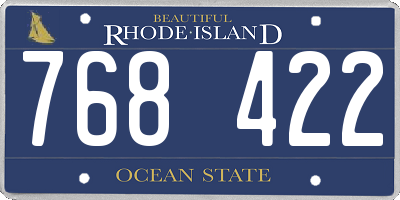 RI license plate 768422
