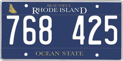 RI license plate 768425