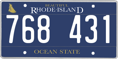 RI license plate 768431