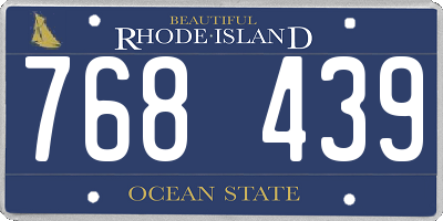 RI license plate 768439
