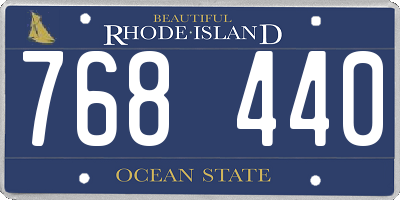 RI license plate 768440