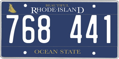 RI license plate 768441