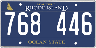 RI license plate 768446