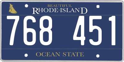 RI license plate 768451