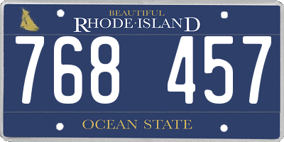 RI license plate 768457