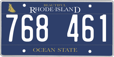 RI license plate 768461