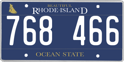 RI license plate 768466