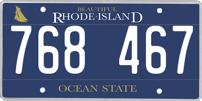 RI license plate 768467