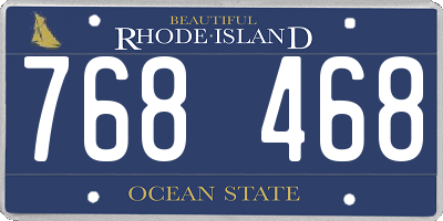 RI license plate 768468