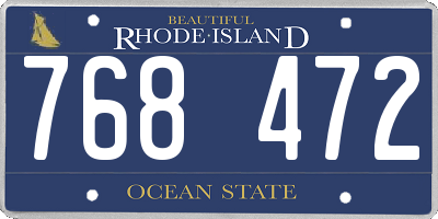 RI license plate 768472