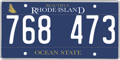 RI license plate 768473