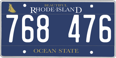 RI license plate 768476
