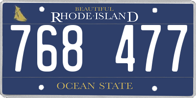 RI license plate 768477