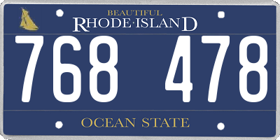 RI license plate 768478