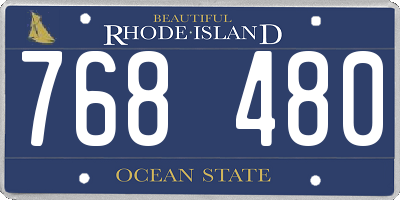 RI license plate 768480