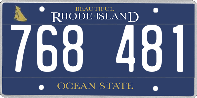 RI license plate 768481
