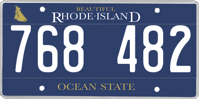 RI license plate 768482