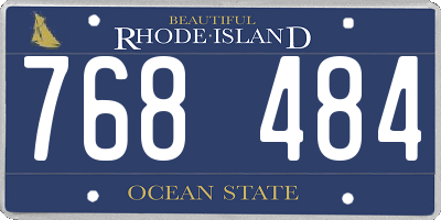 RI license plate 768484