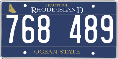 RI license plate 768489