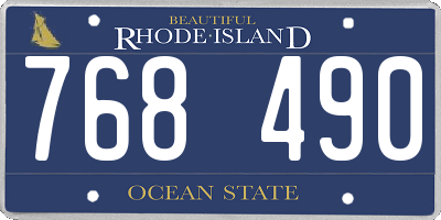 RI license plate 768490