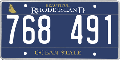 RI license plate 768491