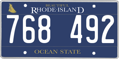 RI license plate 768492