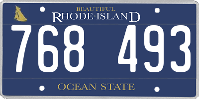 RI license plate 768493