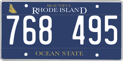 RI license plate 768495