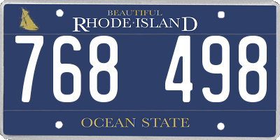 RI license plate 768498