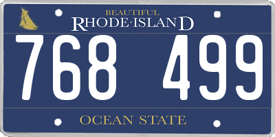 RI license plate 768499