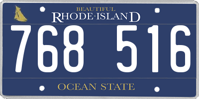 RI license plate 768516