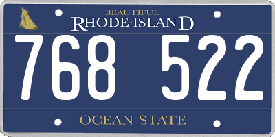 RI license plate 768522