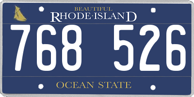 RI license plate 768526