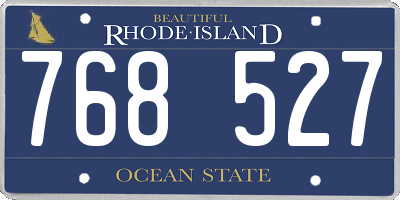 RI license plate 768527