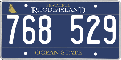 RI license plate 768529