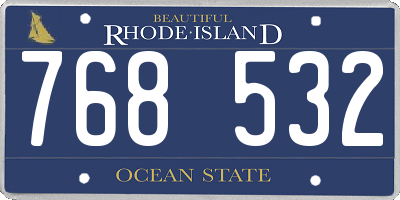 RI license plate 768532