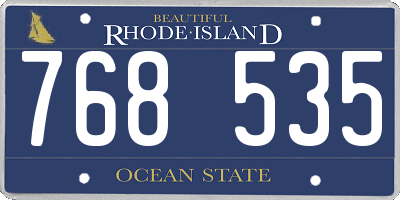 RI license plate 768535