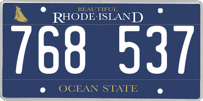 RI license plate 768537