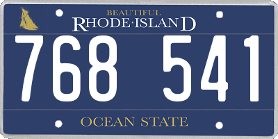 RI license plate 768541