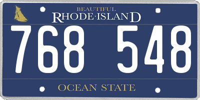 RI license plate 768548