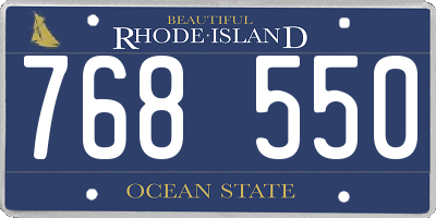 RI license plate 768550