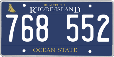 RI license plate 768552