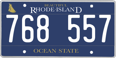 RI license plate 768557