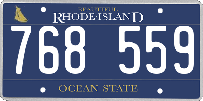 RI license plate 768559