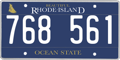 RI license plate 768561